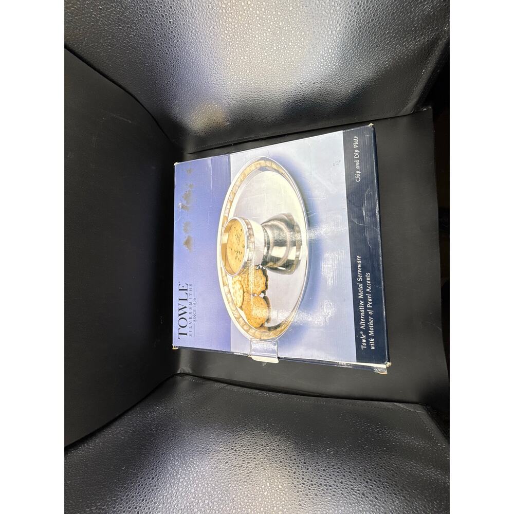 Towle Silversmiths Metal Chip/Dip Tray - new in box